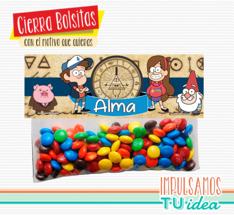 Cumple Gravity Falls cierra bolsita gravity falls imprimible - comprar online