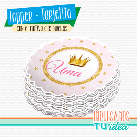 Cumple princesa - Tarjetita souvenir princesa para imprimir - comprar online