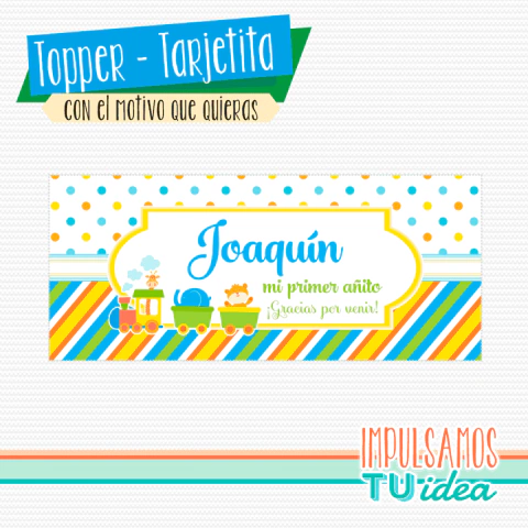 Cumple trencito - Tarjetita trencito imprimible - comprar online