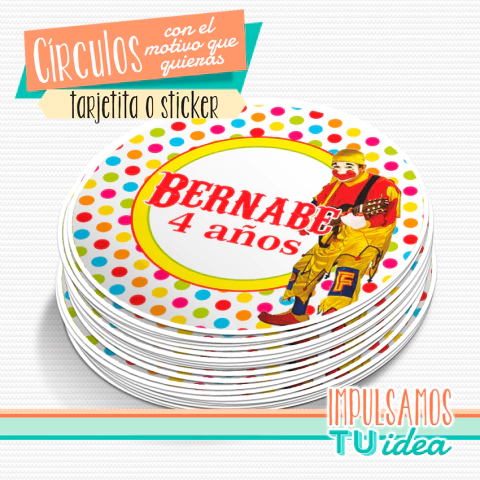 Piñón Fijo - Tarjetita circular para imprimir