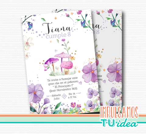 Bosque Encantado, Invitación Digital Boho Floral