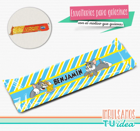 Tom y Jerry - Envoltorio Turrón para imprimir