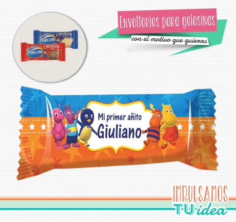 Backyardigans - Envoltorio Chocolatín para imprimir