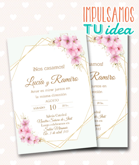 Invitación De Boda Digital, Tarjeta De Boda Lucía Digital