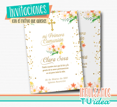 Tarjetita de comunión nena imprimible - comprar online