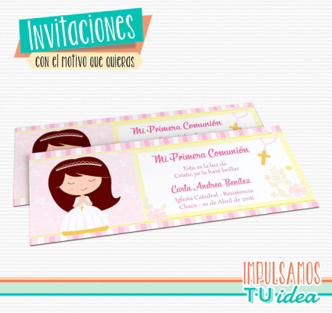 Primera Comunión - Estampita de comunión para imprimir