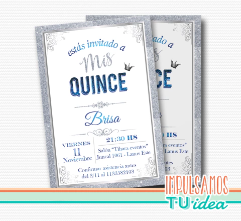 Tarjeta de 15 - Tarjeta de 15 plateada