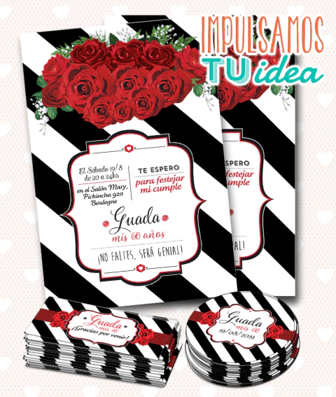 Tarjeta cumple 50 - Invitación cumple 60 para imprimir