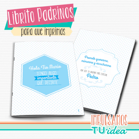 Bautismo - Librito para pedir padrino imprimible