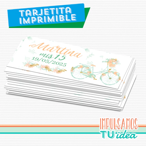 Tarjetita de souvenir Martina para imprimir - comprar online