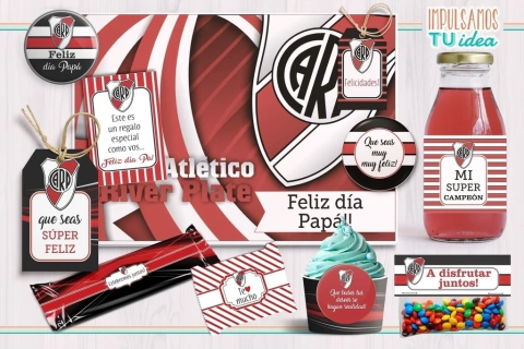 Kit de desayuno RIVER diseño para imprimir