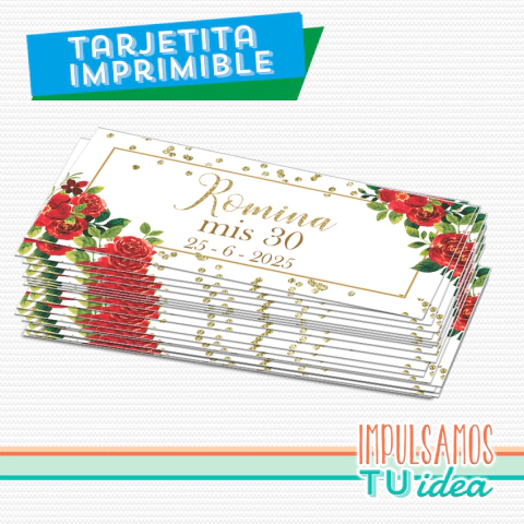 Tarjetita de souvenir Romina para imprimir - comprar online