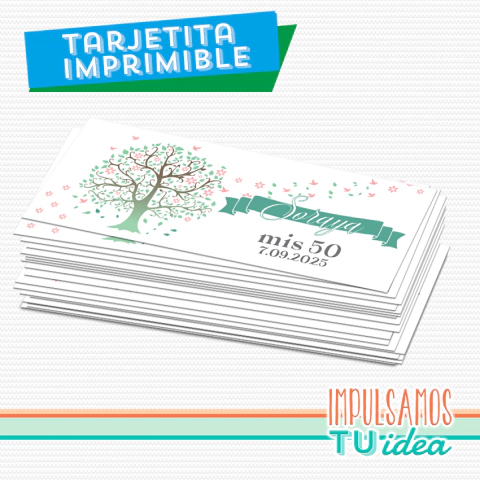 Tarjetita de souvenir Soraya para imprimir - comprar online