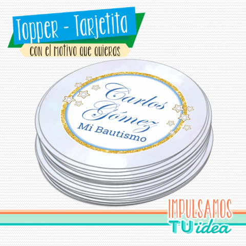 Tarjetita Bautismo Varón Con Estrellitas Imprimible