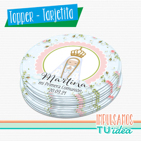 Comunión nena, tarjetita souvenir comunión con virgencita imprimible