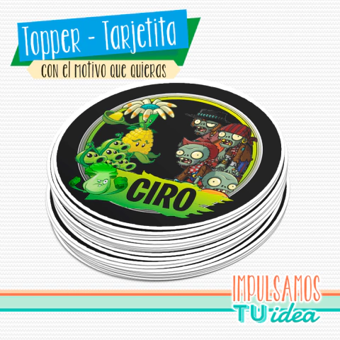 Plants Vs Zombies, topper Plants Vs Zombies para IMPRIMIR