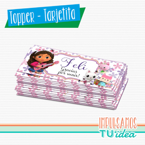 La casa de la muñeca de gabby - tarjetita souvenir casa muñeca gabby