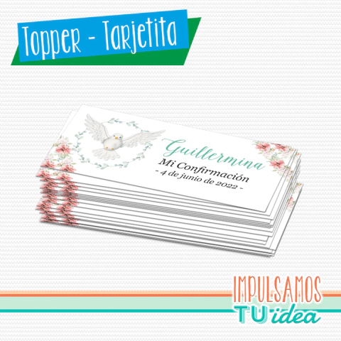 Tarjetita confirmación nena Guillermina para IMPRIMIR