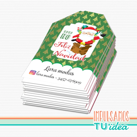 Tarjetita de navidad verde imprimible