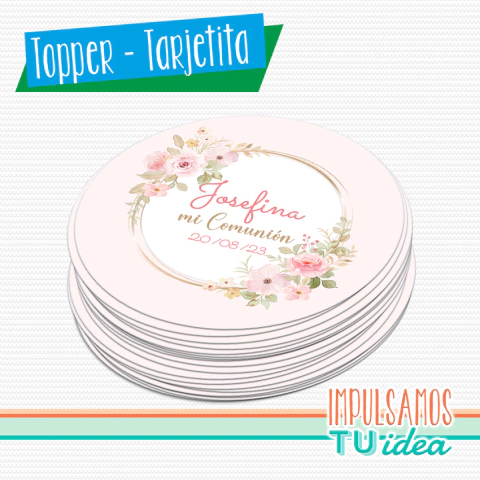 Comunión nena, tarjetita souvenir comunión Josefina imprimible