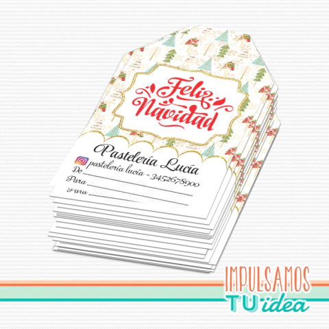 Tarjetita de navidad con arbolito imprimible