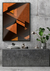 QUADRO PARADISE TRIANGLE ORANGE TRÊS