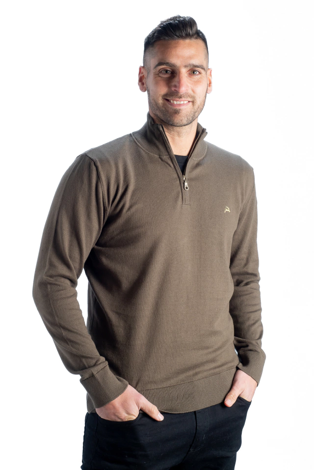 Polo medio cierre básico cotton cashmere Raffaelli Giardino — imagen 4