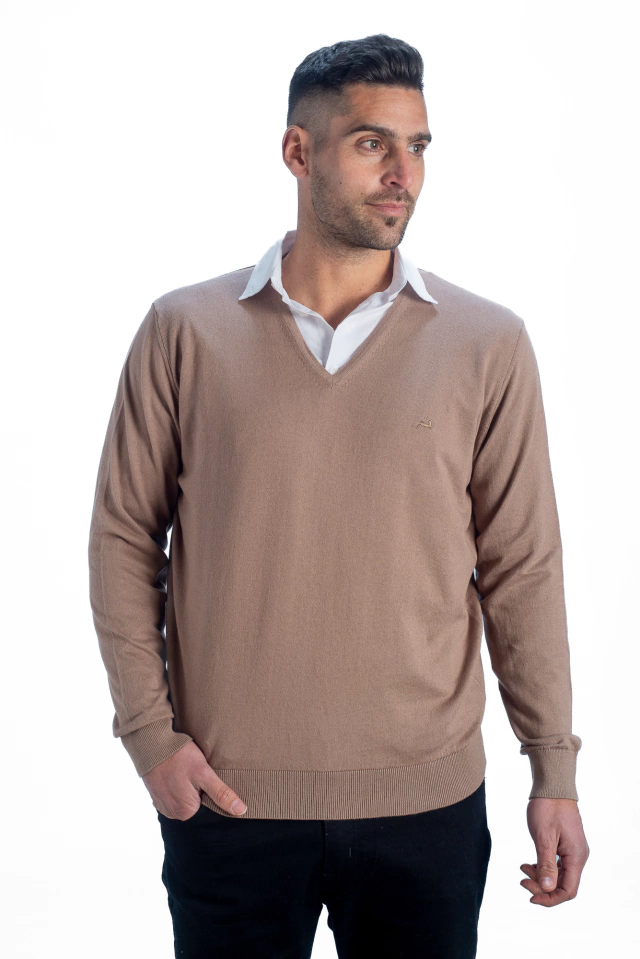 Escote v cotton cashmere