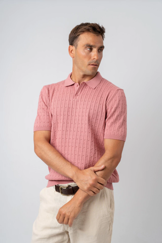Polo tejida geranio de Raffaelli Giardino — imagen 4