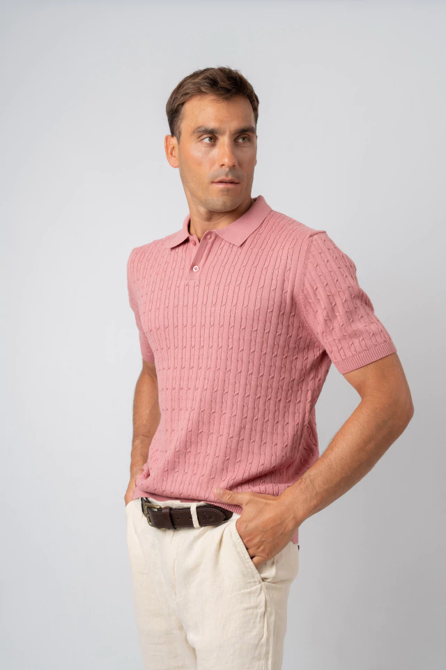 Polo tejida geranio de Raffaelli Giardino — imagen 6