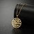 Corrente com Pingente Shema Yisrael Aco Inoxidável Dourado