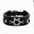 Pulseira Magen Davi Couro Preta Fecho Fivela