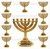 Kit Com 30 Unidades Menorah Candelabro Jerusalém Miniatura