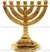 Menorah Candelabro Jerusalém Miniatura 6cm
