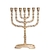 Menorah Candelabro Artesanal em Alumínio banho esmaltado dourado - comprar online