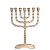 Menorah Candelabro Artesanal em Alumínio banho esmaltado dourado - comprar online