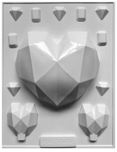 MOLDE PLACA PIÑATA CORAZON DIAMANTE (1837h)