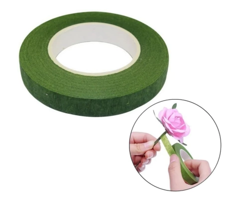 CINTA FLORAL ENGOMADA N°21 VERDE OSCURO