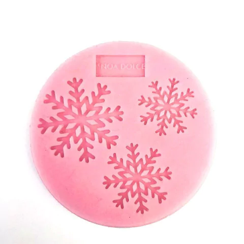 MOLDE DE SILICONA COPOS DE NIEVE X 3