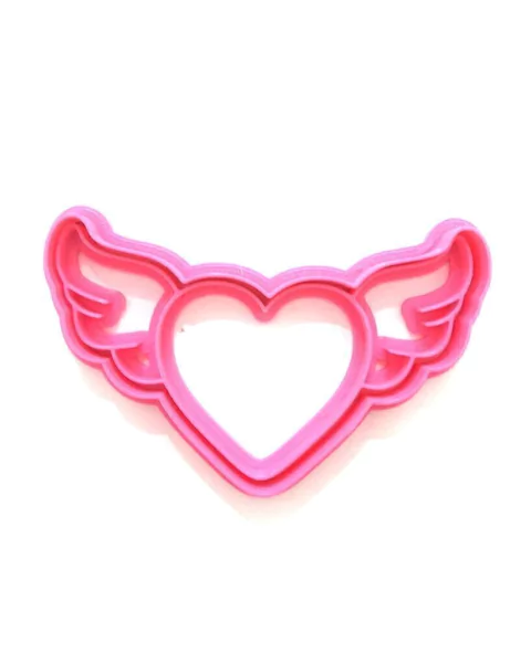 CORTANTE 3D CORAZON CON ALAS ROCK AND ROLL