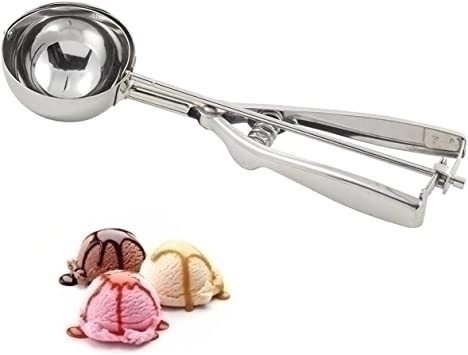 CUCHARA DE ACERO PARA HELADOS 5 CM DIAM.