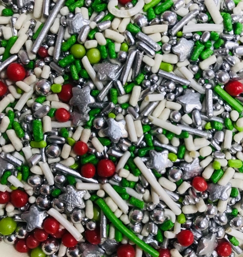 SPRINKLES NAVIDAD -BLANCO Y VERDE- x 100 GR DECOCHIPS