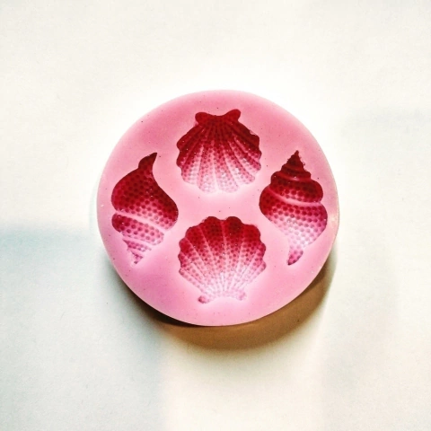 MOLDE DE SILICONA CARACOLES TEXTURADOS X 4