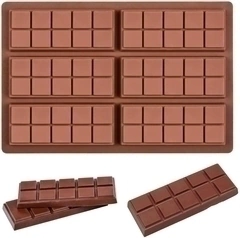 MOLDE DE SILICONA TABLETA DE CHOCOLATES X 6