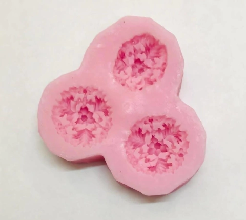 MOLDE DE SILICONA FLORES MEDIANAS X3