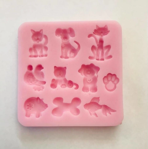 MOLDE DE SILICONA MINI ANIMALES X9