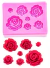 MOLDE DE SILICONA ROSAS X 7 - comprar online