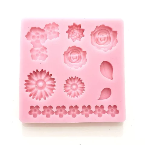MOLDE DE SILICONA MULTI FLORES - comprar online