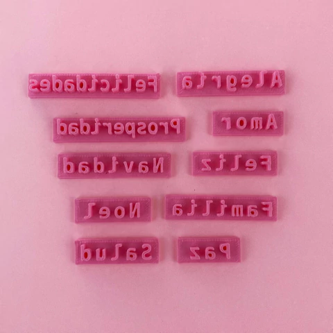 CORTANTE 3D SET SELLOS PALABRAS NAVIDEÑAS - comprar online