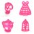 SET CORTANTE 3D LA BELLA Y LA BESTIA X4